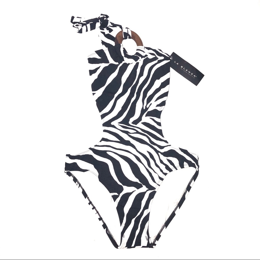 ZEBRA PRINT ONE PIECE SWIMSUIT